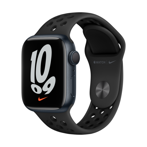 Apple Watch Nike Series 7 Midnight Aluminium Case with Anthracite/Black Nike Sport Band